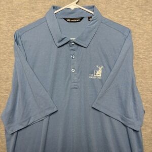 Travis Mathew Golf Polo Shirt‎  Hartford blue  Moisture Wicking athletic XL